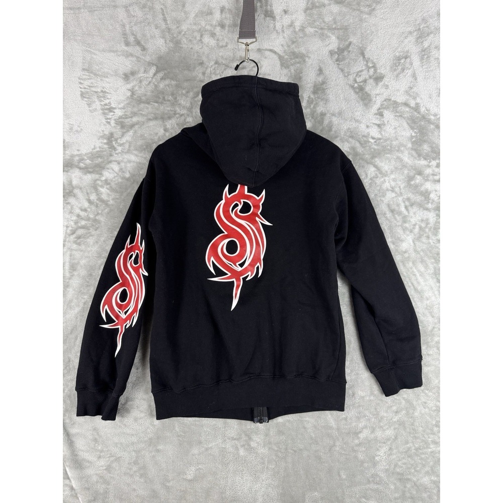 Vintage Slipknot Graphic Full Zip Hoodie Womens Small Grunge Emo Y2K Band Rock - Picture 2 of 11